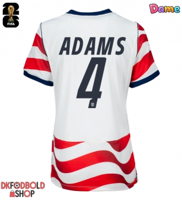 Forente stater Tyler Adams #4 Hjemmebanetrøje Dame VM 2026 Kort ærmer Forente stater Tyler Adams #4 Hjemmebanetrøje Dame VM 2026 Kort ærmer